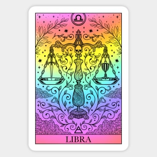 Zodiac sign tarot card Libra Sticker